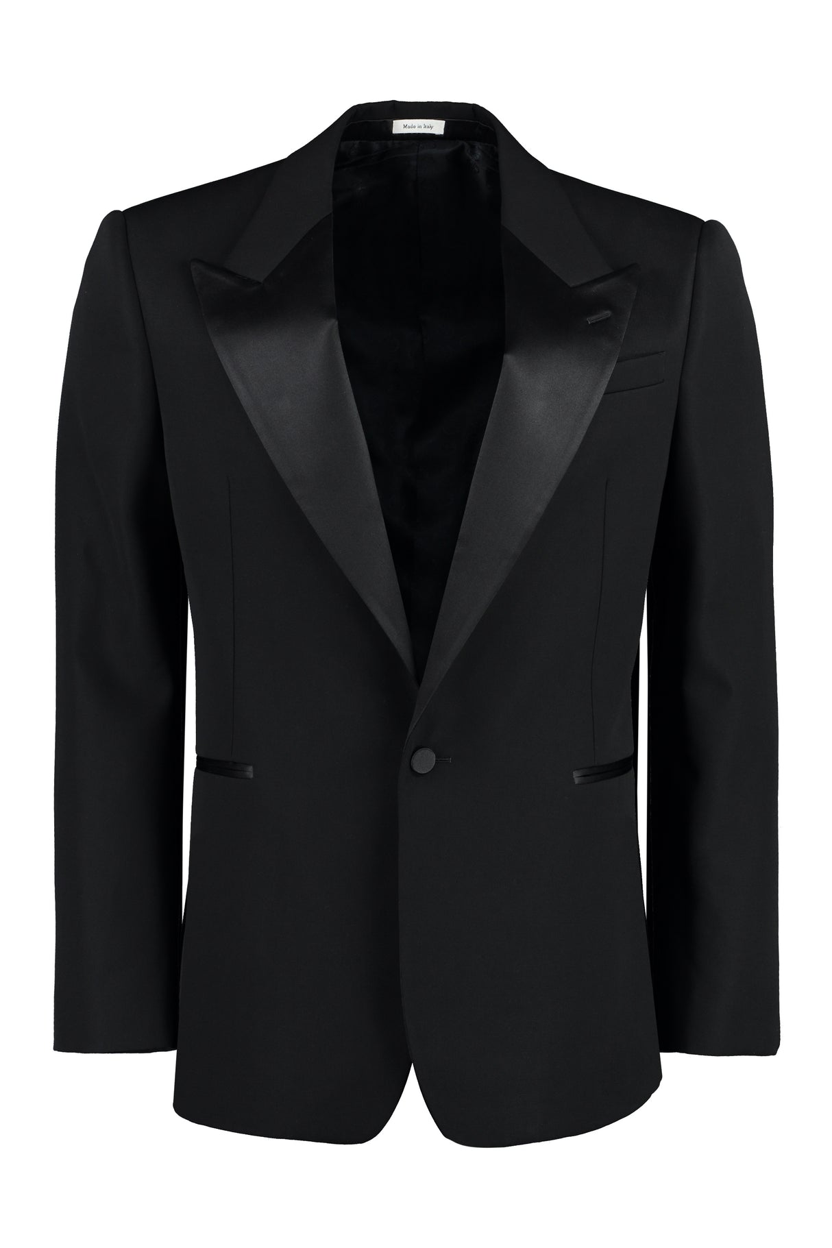 ALEXANDER MCQUEEN Men's Black Wool Tux Jacket for FW23