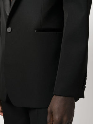 ALEXANDER MCQUEEN Single-Breasted Wool Blazer for Men