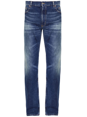 SAINT LAURENT Men's Blue Relaxed Straight Jeans for FW23