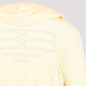 BALENCIAGA Fall 2024 Women's Fitted Zip-Up Hoodie in Yellow & Orange