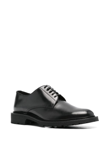 SAINT LAURENT Elegant Black Derby Dress Shoes