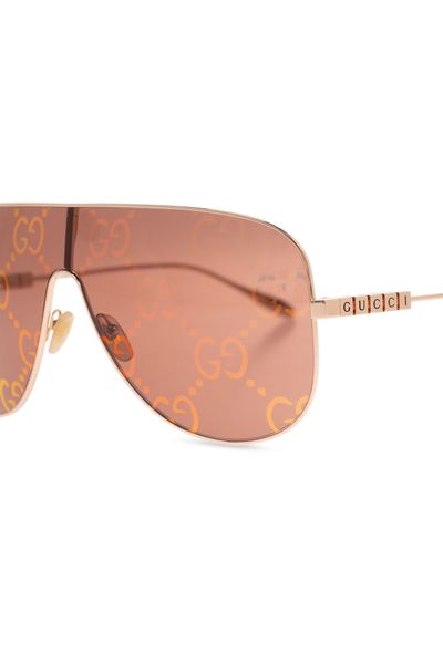 GUCCI Fashionable Gold Visor Sunglasses for Women - FW23