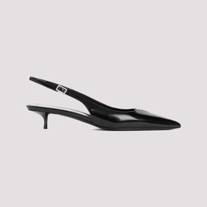 SAINT LAURENT Black Leather Pumps for Women - SS24 Collection