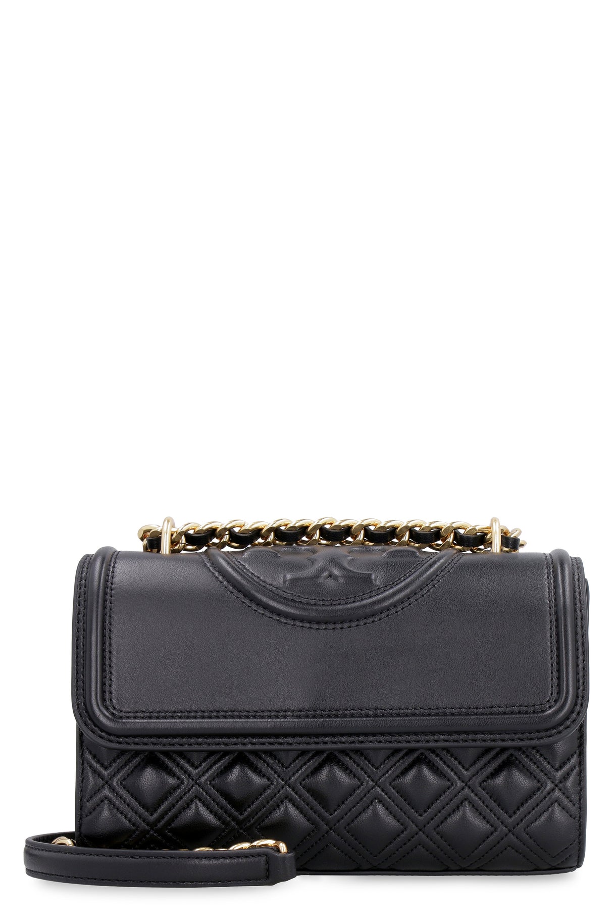 TORY BURCH Classic Black Quilted Shoulder Handbag for Women