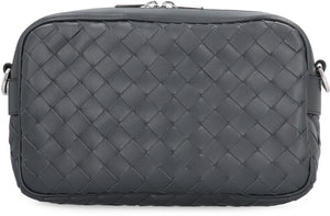 BOTTEGA VENETA Slate Leather Crossbody Handbag for Men - FW23