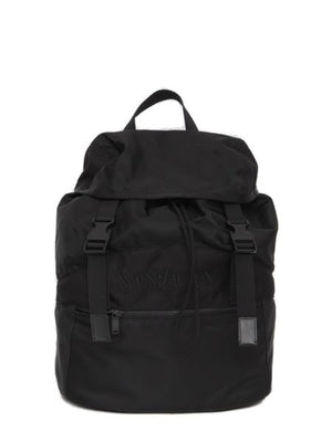 SAINT LAURENT Eco-Luxe Black Backpack 45x44x24cm