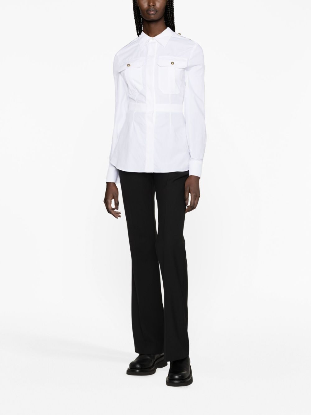 ALEXANDER MCQUEEN Women's White 23FW Shirts - Sophisticated Style for Fall/Winter 2024