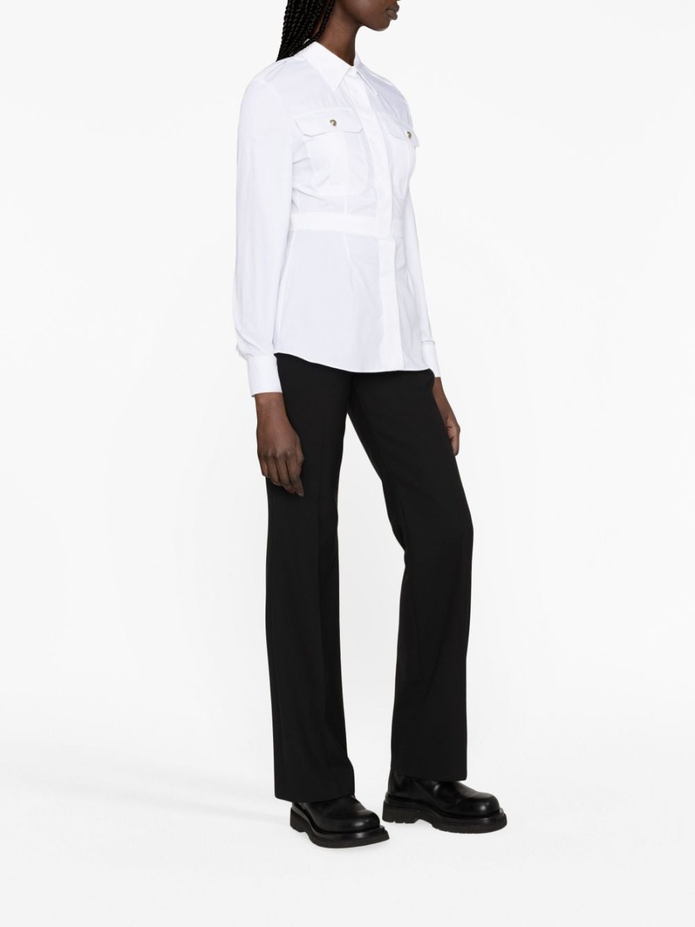 ALEXANDER MCQUEEN Women's White 23FW Shirts - Sophisticated Style for Fall/Winter 2024