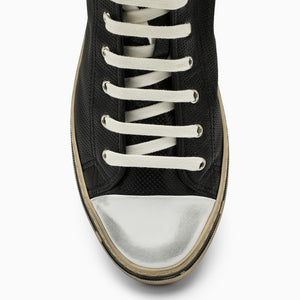 SAINT LAURENT Men's Black Leather Lace-up Sneakers for Fall/Winter 2023