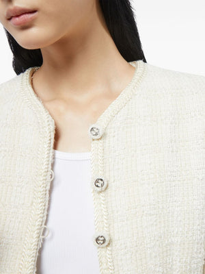 GUCCI Stylish 24SS White Women's Outer Jacket