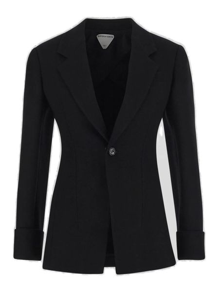 BOTTEGA VENETA Structured Raffia Jacket for Women in Black - FW23 Collection