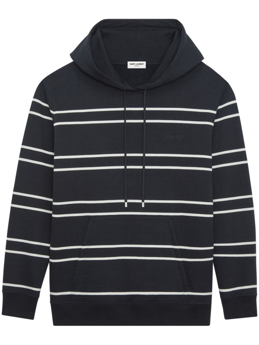 SAINT LAURENT Mens Black Hooded Sweater for 23FW Season