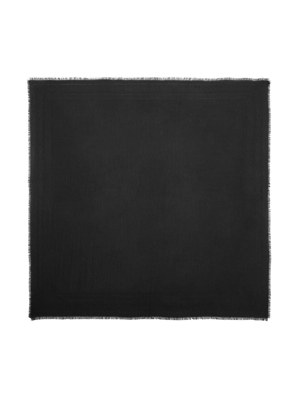 SAINT LAURENT Elegant Black Wool and Silk Men's Scarf for FW23