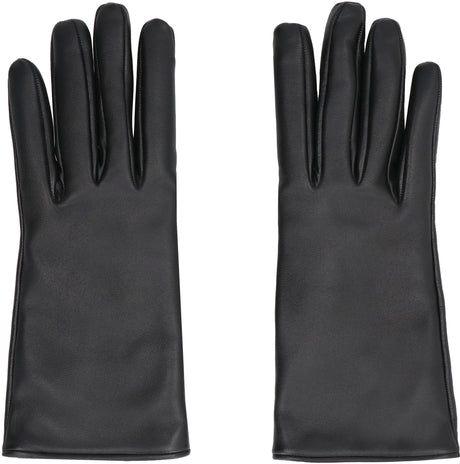 SAINT LAURENT Classic Black Leather Gloves for Women