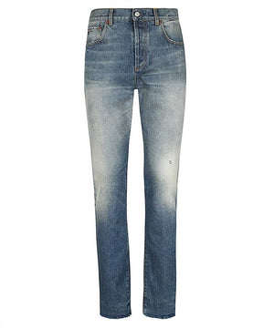 GUCCI Distressed Délavé Denim Jeans for Men in Light Blue - FW23