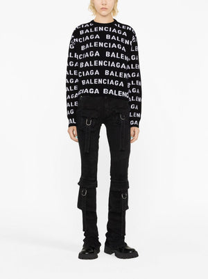 BALENCIAGA Luxurious Black Wool Sweater for Women - SS24 Collection