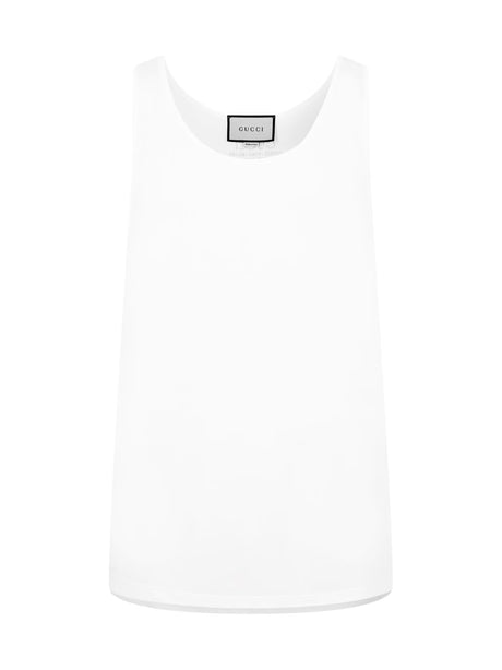 GUCCI Scoop-Neck Logo Tank Top