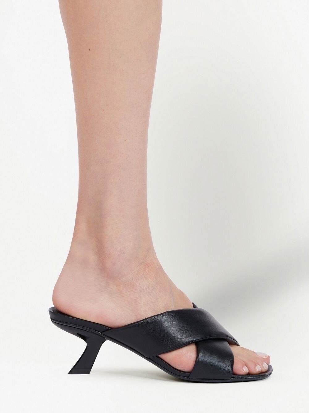 FERRAGAMO Elegant Slip-On Heels with Crossover Design