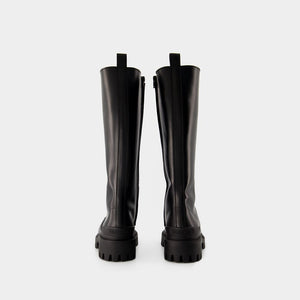 BALENCIAGA Women's Black Strike L20 Boots for Fall/Winter 2024