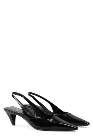 GUCCI Elegant Black Leather Slingback Pumps for Women