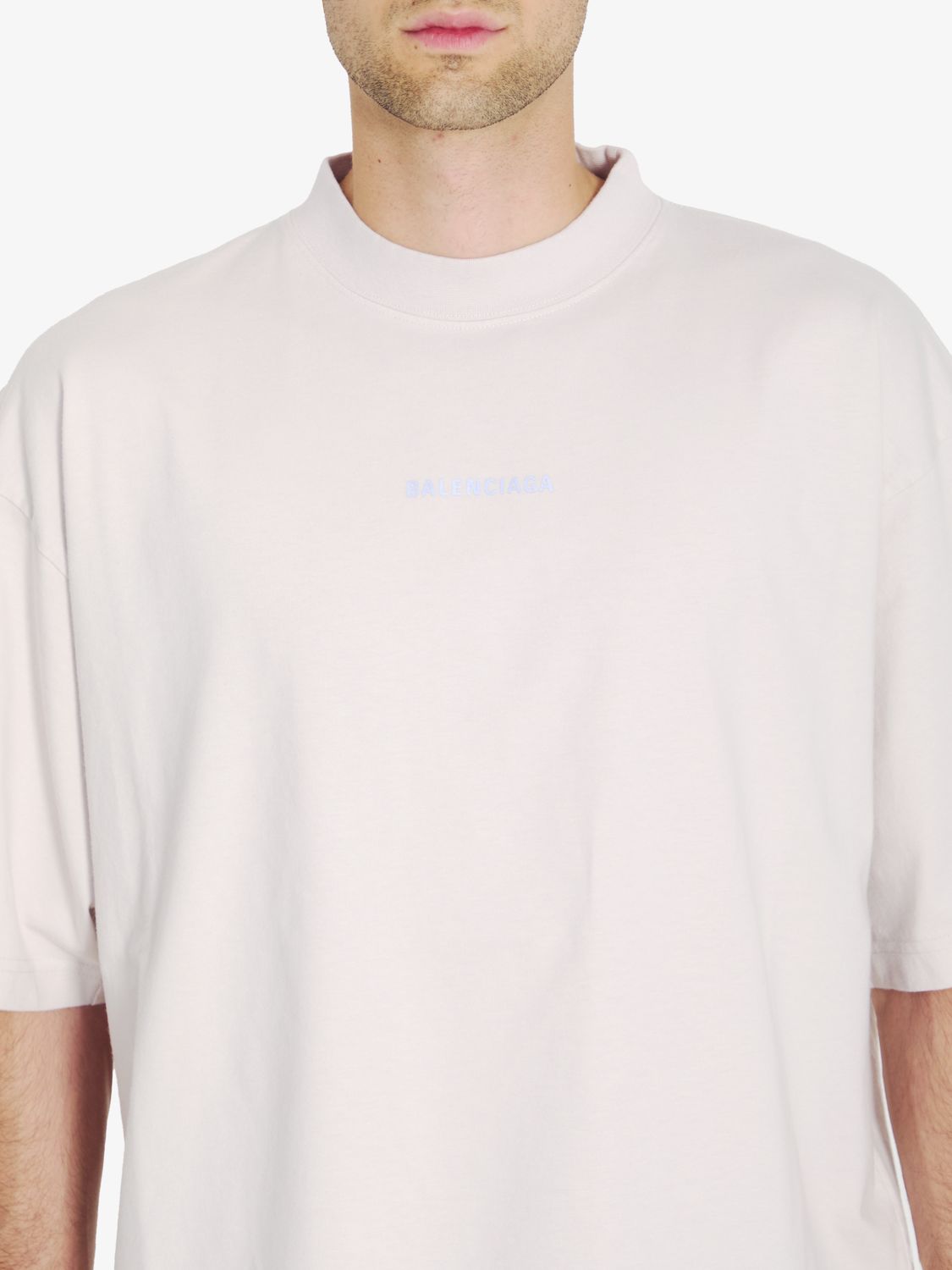 BALENCIAGA Reflective Logo Cotton T-Shirt