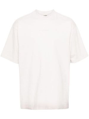 BALENCIAGA Ribbed Crew Neck Drop Shoulder T-Shirt