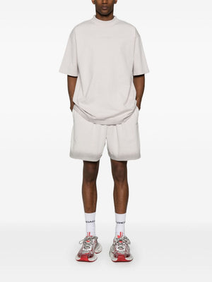 BALENCIAGA Ribbed Crew Neck Drop Shoulder T-Shirt