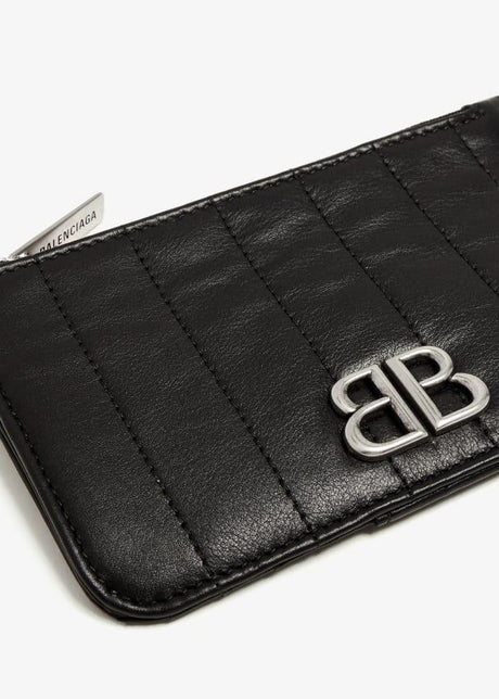 BALENCIAGA Mini Leather Wallet with Magnetic Closure