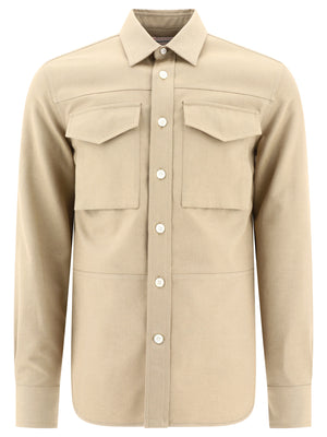 ALEXANDER MCQUEEN Beige 24SS Men's Jacket with Long Top Design