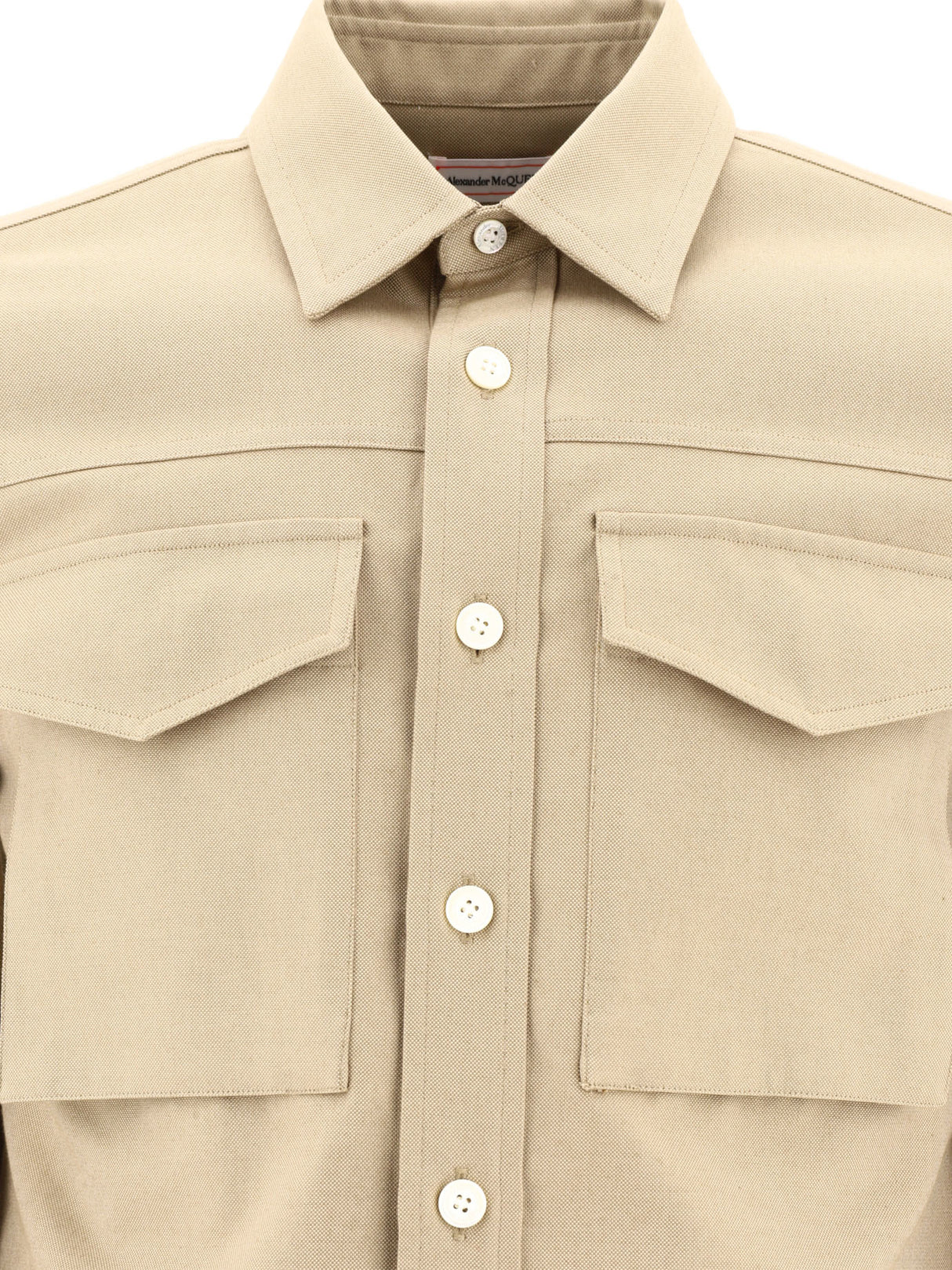 ALEXANDER MCQUEEN Beige 24SS Men's Jacket with Long Top Design