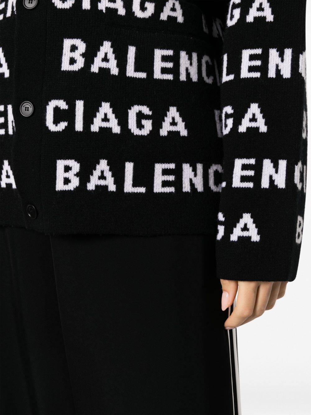 BALENCIAGA Women's Black Knit Sweater - 24SS Collection