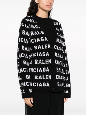 BALENCIAGA Women's Black Knit Sweater - 24SS Collection