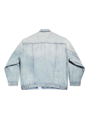 BALENCIAGA Clear Blue Denim Fashion Jacket