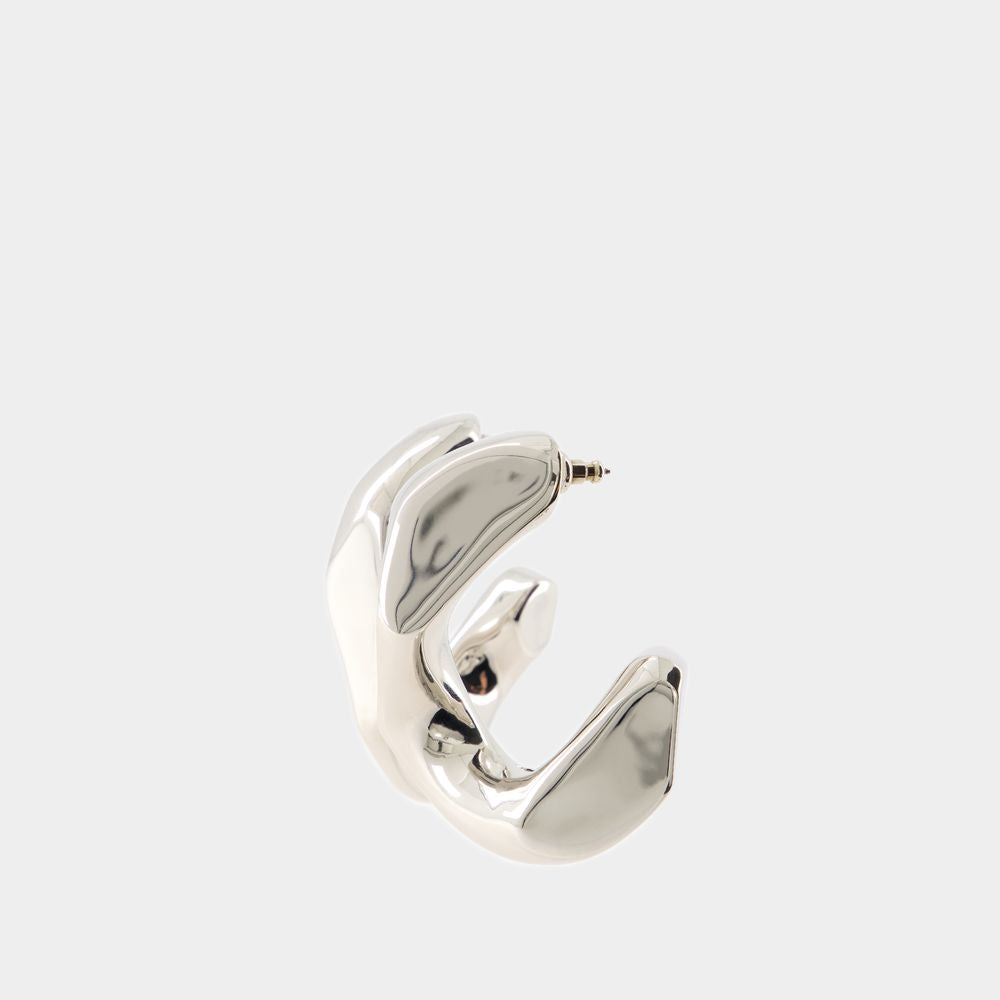 ALEXANDER MCQUEEN Gray Chain Hoop Earrings for Women