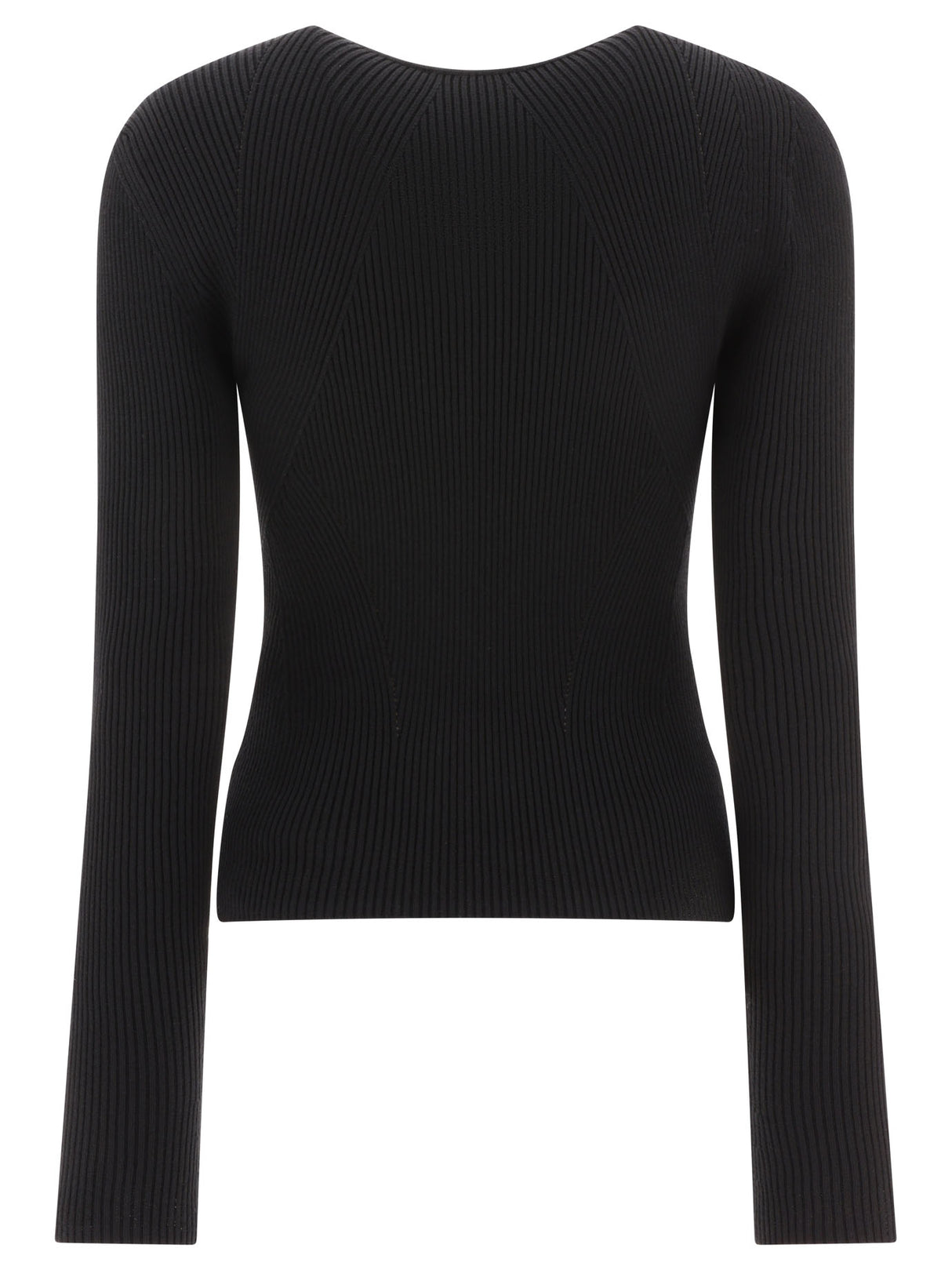 ALEXANDER MCQUEEN 2024 Women's Black Knit Sweater for 23FW Season