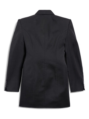 BALENCIAGA 2024 Fashion: Sleek Black Outer Jacket for Women