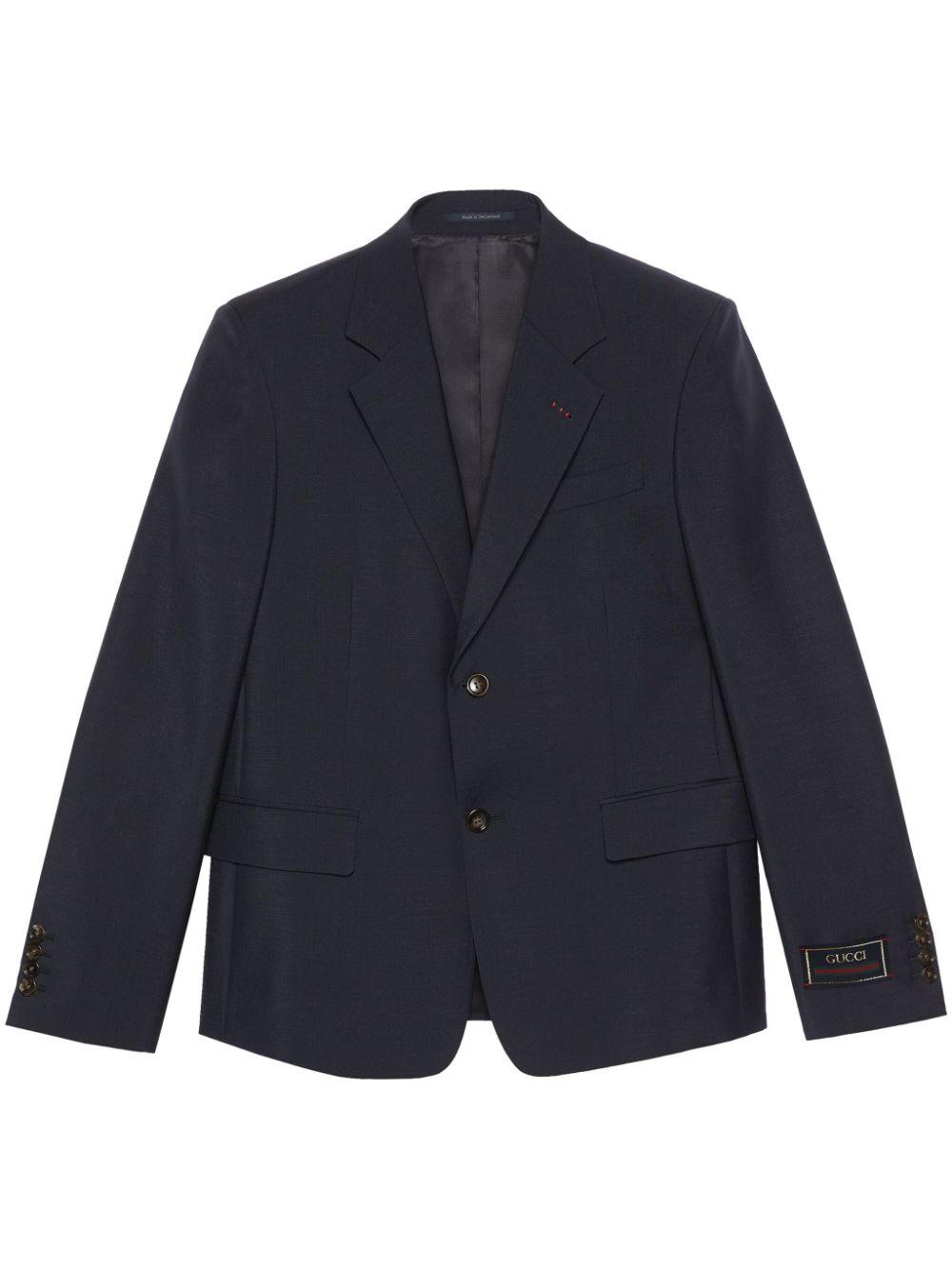 GUCCI Navy Blue Wool Single-Breasted Suit for Men