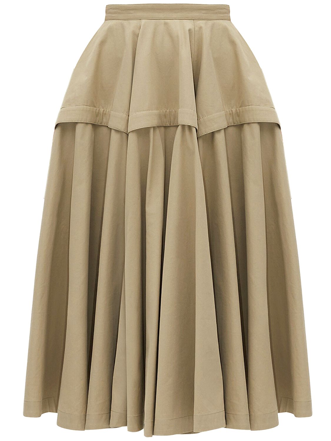 BOTTEGA VENETA Beige A-Line Ruffle Skirt for Women - SS24 Collection