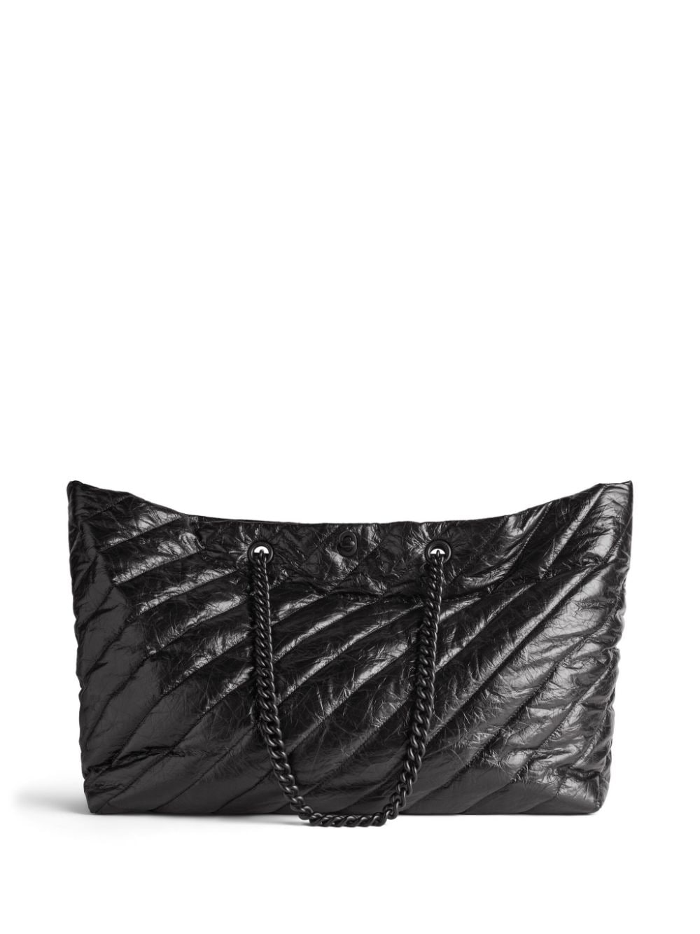 BALENCIAGA Quilted Crushed Calf BG Tote Bag - Black