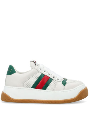 GUCCI Classic White Leather Fashion Sneakers