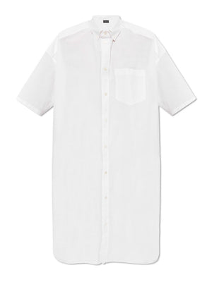 BALENCIAGA White Cocoon Mini Shirt Dress for Women