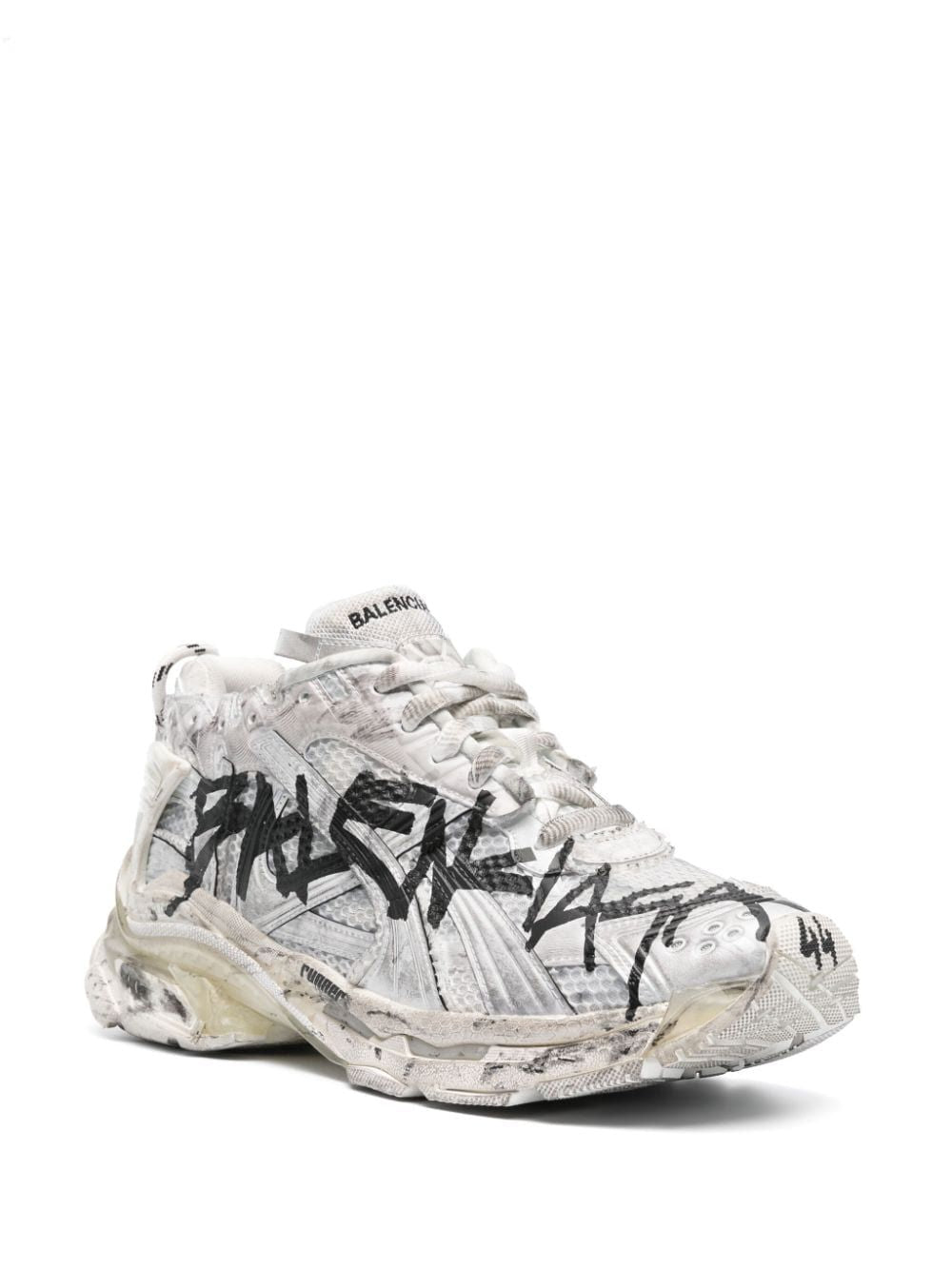 BALENCIAGA Men's Graffiti Print Runner Shoes for SS24