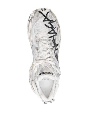 BALENCIAGA Men's Graffiti Print Runner Shoes for SS24