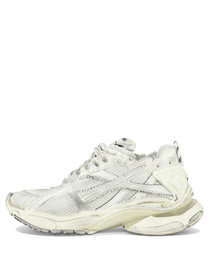 BALENCIAGA Men's White Panelled Sneakers for SS24