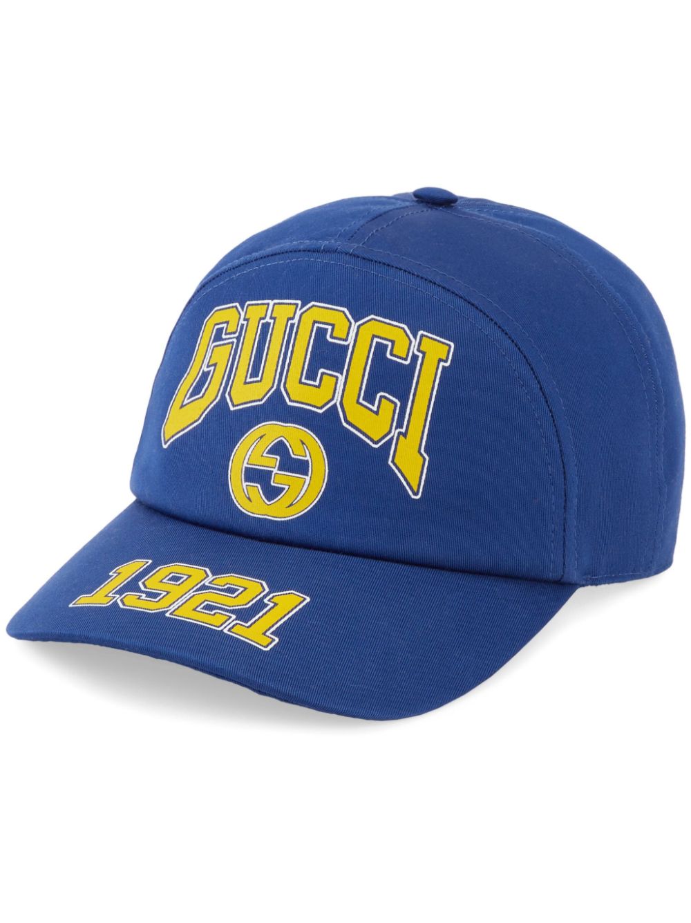 GUCCI Men's Adjustable Blue Baseball Cap with Logo