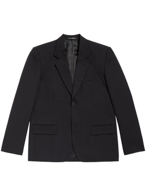 BALENCIAGA Black Woolmen's Single-Breasted Jacket for SS24