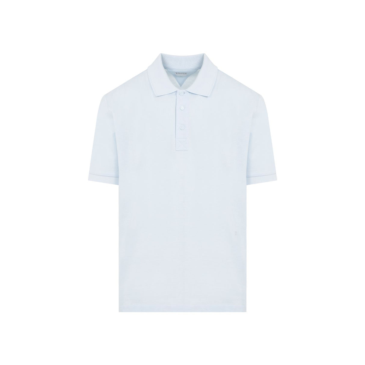 BOTTEGA VENETA Blue Short Sleeved Polo Shirt for Men - SS24 Collection