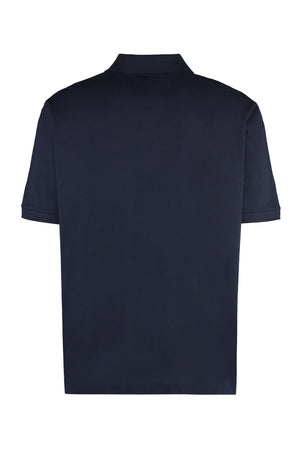 BOTTEGA VENETA Navy Cotton Pique Polo Shirt for Men