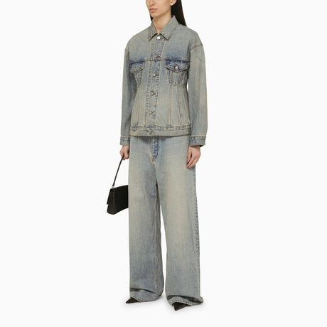 BALENCIAGA Hourglass Jacket for Women - Blue Denim