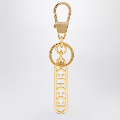 GUCCI Elegant Golden Key Ring with Logo